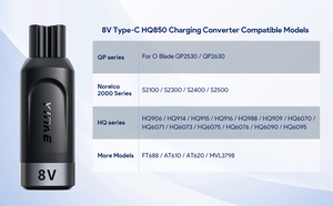 Yinke 8V HQ850 Tipo-C Adaptador de cargador de afeitadora Convertidor de carga compatible con Norelco OneBlade QP2630 <span class=keywords><strong>QP2530</strong></span> - Product Image 6