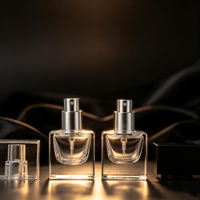 Mini flacon de parfum vide en verre de 15 ml, rechargeable, atomiseur de parfum de voyage, conteneur de parfum portable pour cosmétiques