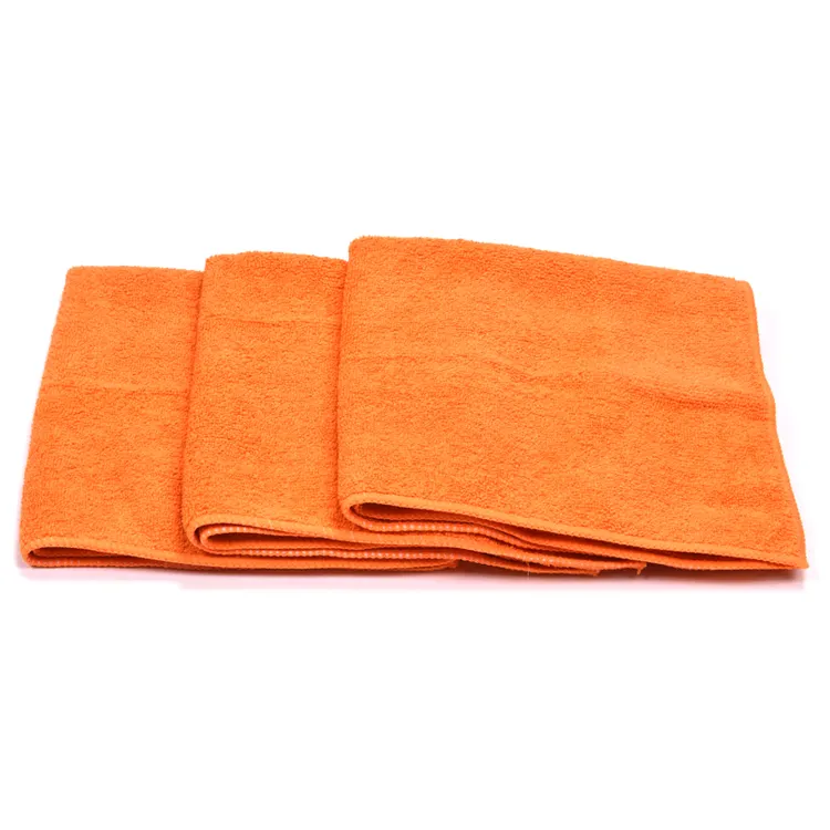 Màu cam OEM đường ống cạnh xe làm sạch sợi nhỏ nội thất khăn cho rửa xe