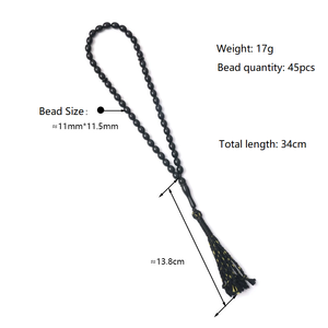 PDANY Macramé 45 kralen gebedsarmband modieus islamitisch gebedssieraden unisex Subha Tespih van Mid Arabische armband - Product Image 2