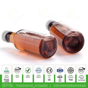 Fournisseur de bouteilles de vin en plastique, mini PET transparentes de 50 ml pour échantillons de vin promotionnels et emballages cadeaux - Product Image 3