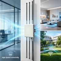 CF-WA900 V3 Inalámbrico con Cobertura de 1 km de Diámetro, 1750 Mbps, Largo Alcance, Cobertura Omnidireccional para Villas, Parques, Fábricas, Campus y Áreas Turísticas