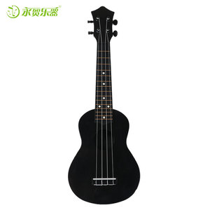 Ukulélé soprano noir à 4 cordes, mini guitare acoustique légère, idéal pour les débutants, les enfants, les adultes, les voyages, les cours de musique et les cadeaux - Product Image 1