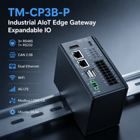 Passerelle industrielle AIoT TM-CP3B-P avec IO extensible, 3xRS485, RS232, CAN 2.0B, double Ethernet, WiFi, 4G LTE, Modbus, OPC UA, Ubuntu 24.04