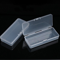 Boîte de rangement en plastique transparente miniature personnalisable, boîte de rangement rectangulaire transparente pour bijoux et composants électroniques