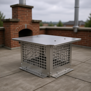 DB Wholesale Cache-cheminée en acier inoxydable 304 de 13 x 9 pouces, design industriel, installation autonome - Product Image 2