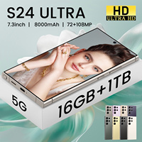 Smartphone S24 Ultra 5G CDMA LTE avec S-Pen, écran OLED HD de 7,3 pouces, 120 Hz, 512 Go, Android 14, appareil photo arrière 108 MP, Snapdragon 800 Series, 8000 mAh