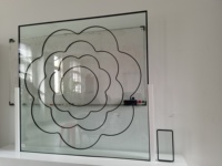 Verre Céramique Fritté Personnalisé, Verre Émaillé Coloré pour Façade de Bâtiment, Fenêtre, Porte, Panneau Mural Décoratif