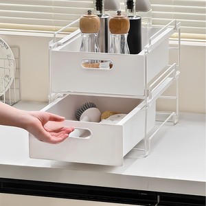 Pull Out Kitchen Spice Rack Multi Functional Seasoning Storage Drawer Organizer Space Saving Standing Type Rectangular - Product Image 1