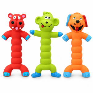 Jouet pour chien en latex naturel qui couine, jouet à mâcher long pour chiens de petite et moyenne taille, jouet interactif pour animaux de compagnie - Product Image 1