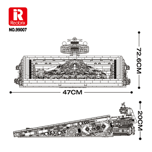 Reobrix 99007 Nave Espacial Interstellar <span class=keywords><strong>STAR</strong></span>, Marco de Fotos Estereoscópico 3D, Bloques de Construcción <span class=keywords><strong>para</strong></span> <span class=keywords><strong>Armar</strong></span>, Juego de Juguetes de Guerra Espacial - Product Image 6