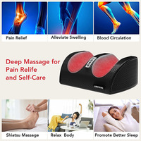 Machine de Massage des pieds Shiatsu avec rouleau de Massage, masseur des tissus profonds pour soulager la douleur de la fasciite plantaire