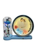 Cadre photo LED lumineux, cadre photo à fleurs éternelles, lampe décorative, objet décoratif, thème amour, décoration de mariage