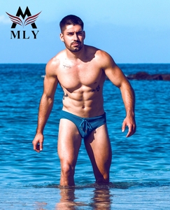 MLY Custom di alta qualità Standard degli uomini del costume da bagno degli uomini adulti solidi costumi da bagno Bikini short - Product Image 4