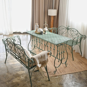 Nordico moderno Set di mobili da esterno tre pezzi tavolino sedia da balcone durevole francese per il tempo libero romantico per la terrazza - Product Image 3