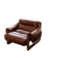 Antiker Stil Massivholz Einzels ofa Chaise Lounge Retro Abnehmbarer Sitzsack mit weichem Rücken für Freizeit balkon Haushalts gebrauch