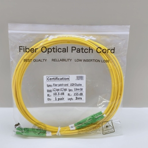 Cable de Fibra Óptica de Buena Calidad con Cubierta LSZH de 2.0mm/3.0mm G652D, Cable de Conexión de Fibra Óptica Monomodo de Doble Fibra LC/APC-LC-APC - Product Image 2