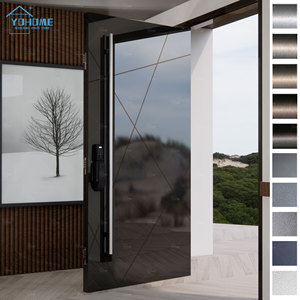 Fabricant chinois de premier plan, portes pivotantes principales en acier inoxydable modernes de style anglais, portes métalliques extérieures, portes d'entrée pour maisons - Product Image 5