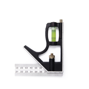 Adjustable Professional Resolution Stainless Steel Angle Try 12 Inch Combination Square With Square Head