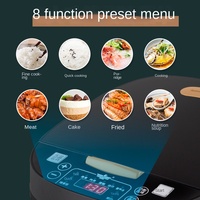 5.1-6.0L Pengontrol Waktu Digital Rice Cooker Layar LED Pemanas Bawah Panci Sasis Paduan Aluminium Multi-Fungsi 900W Listrik
