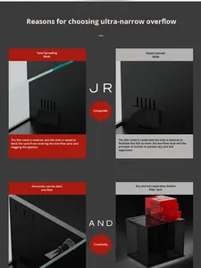 ตู้ปลาแก้วในร่มพร้อมไฟกรองด้านล่าง ดีไซน์หรูหรา สั่งทำได้ ไม่ต้องเปลี่ยนน้ำ ตู้ปลาสำหรับคนขี้เกียจ - Product Image 3