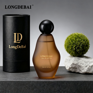 Nuevo Envase de Perfume de Vidrio con Forma Irregular Personalizada, 50ml 100ml, Negro Mate, Botella de Perfume Vacía con Atomizador y Caja - Product Image 1
