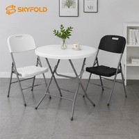 Chaise pliante commerciale en métal et table haute en plastique pour mariage et fête – Tables et chaises en plastique en gros