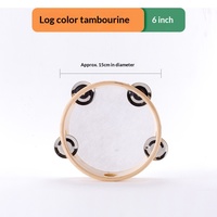 Wholesale Kindergarten Orff Instruments Single Row Wooden Tambourine Toy Hand Children's Educational Circle Drum Product