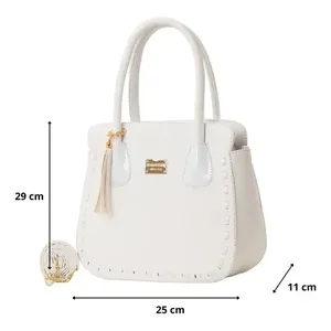Borsa a Mano Bianca da Donna Fana Alessia M3795 in PU con Chiusura a Cerniera, Stile Elegante per Uso Quotidiano - Product Image 4