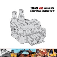 Vanne de commande directionnelle monobloc 4 voies série MB3 45L-Min 315 bars pour machines agricoles et de construction compactes