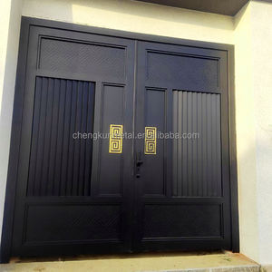 Porte simple en aluminium brun de petite taille, style asiatique central, fabrication chinoise, automatisation motorisée, sécurité externe - Product Image 5