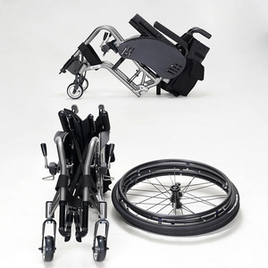 Sillas de ruedas manuales deportivas plegables personalizadas ligeras de rehabilitación para exteriores - Product Image 6