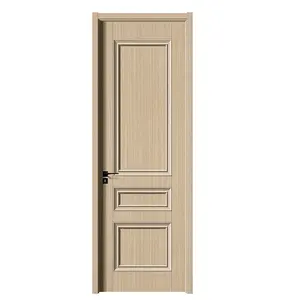 Venta directa del fabricante Interior Blanco Prehung Puertas interiores de madera Puertas modernas Wpc