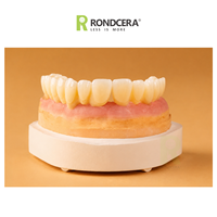 Bloc de zircone polyvalent haute résistance Rondcera CE, biocompatible, pour la restauration esthétique dentaire CAD/CAM de couronnes, bridges et implants