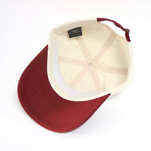 Casquettes de baseball en coton à visière incurvée à 6 panneaux non structurées à deux tons pour femmes, logo brodé personnalisé en gros populaire - Product Image 5