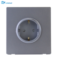 F1.3 Gris Blanco Tel Venta al por mayor PC Material Enchufe de bajo voltaje 1 Gang TV Datos Sat Socket Rj45 Enchufe de pared