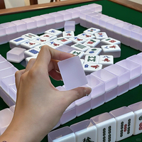 Juego de Mahjong Plegable y Portátil de Hong Kong, 144/166 Fichas, Acrílico Color Morado Gelatina, Disponible en Stock, con Personalización Disponible