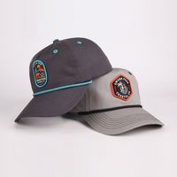 Casquette de sport rétro structurée à 5 panneaux avec logo personnalisé, patch tissé, corde et fermeture snapback pour le golf en extérieur