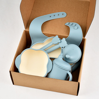 Nouvel ensemble de vaisselle en silicone sans BPA pour enfants 2026, avec bol à ventouse et cuillère pour bébés et tout-petits, vente en gros