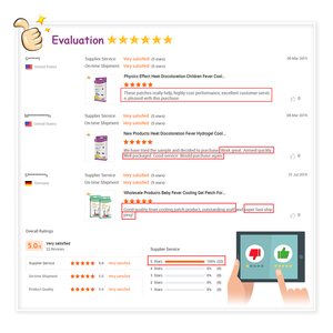 Patchs rafraîchissants pour bébé, film hydrogel respirant avec doux parfum mentholé, indicateur de couleur, <span class=keywords><strong>patch</strong></span> rafraîchissant contre la fièvre (OEM disponible) - Product Image 2