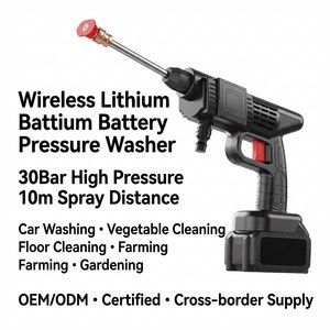 Pistola de <span class=keywords><strong>Agua</strong></span> Eléctrica de Cobre para Lavado de Autos, <span class=keywords><strong>Motor</strong></span> de Columna de 1000W, Alta <span class=keywords><strong>Presión</strong></span>, 22 Presiones, Batería Recargable, Diseño Moderno en Plástico y Metal - Product Image 3