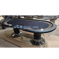 Kunden spezifischer faltbarer Texas Hold'em Casino Chip Tisch für den Innenbereich mit Beleuchtung oder Roulette-Option