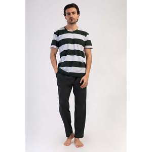 CEPLI ERKEK P.SUPREM O YAKA KISA KOL PIJAMA TAKIM - GRAY MELANGE - GRAY MELANGE - Product Image 1