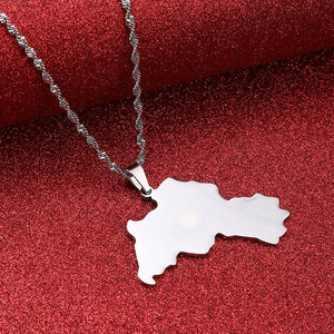 Collar de Oro Antideslustre de Moda, 14k 18K, Acero Inoxidable 316L, Colgante con Mapa de Kurdistán, para Mujeres, Hombres y Niñas - Product Image 2