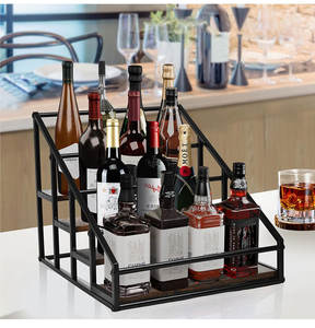 Estante de Almacenamiento de <span class=keywords><strong>Vino</strong></span> y Condimentos de Hierro de <span class=keywords><strong>Cuatro</strong></span> Niveles, No Plegable, Multiusos, Simple y Moderno para Cocina - Product Image 5