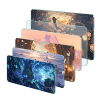 Tapis de souris en verre Gundam avec moule personnalisé pour salles et arènes d'e-sport, design sur mesure, épaisseur 800x300x4mm, en stock