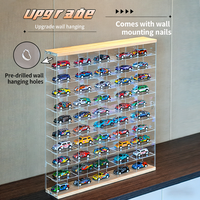 Vitrine en acrylique transparente pour modèles de voitures miniatures 1/64, support pour Hot Wheels, Matchbox et collection de miniatures de voitures, boîte de présentation