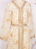 Moyen-Orient musulman arabe Abaya broderie femmes Dubai broderie perlée robe de soirée Abaya Dubai Nouveau Design