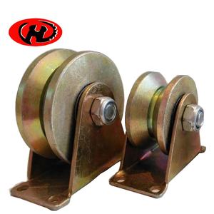 Best Selling Heavy Duty Duurzaam Geel Golden Zink Coating <span class=keywords><strong>V</strong></span> U Groove Gate Track Schuifpoort <span class=keywords><strong>Roller</strong></span> Wielen - Product Image 1