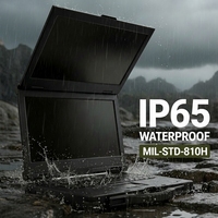 Nouvel ordinateur industriel robuste IP65 avec 2 écrans rétroéclairés de 15,6 pouces, processeur Intel I7/I9 14 cœurs, carte graphique Intel Iris Xe, stockage SSD 512 Go, Windows